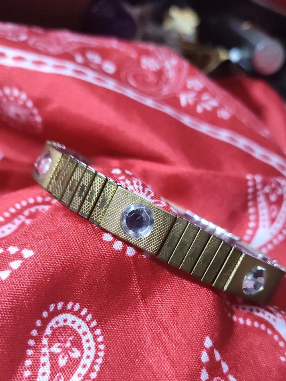 watch  band rhinestone tiger bracelet- Women Jewelry vintage